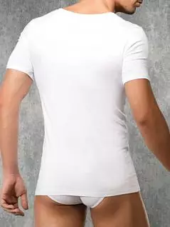 Мужская белый классическая футболка с большим вырезом Doreanse Macho Styleм 2520c02